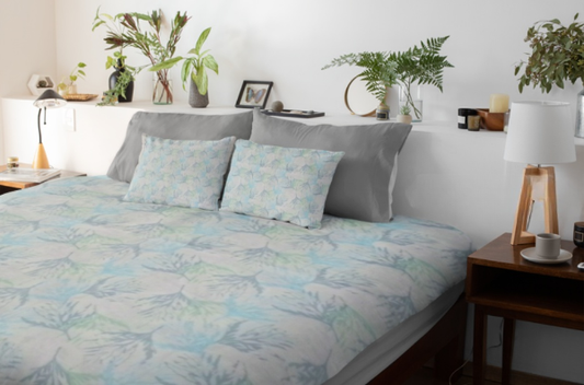 Floral light Flower Design King Size Bed Sheet