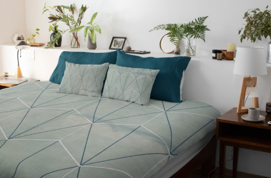 Premium Geometric Cotton King Size Bedsheet