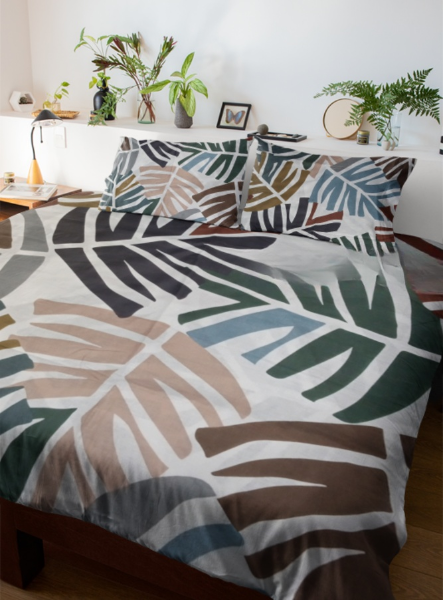 Tropical Leaf King Size Bed Sheet