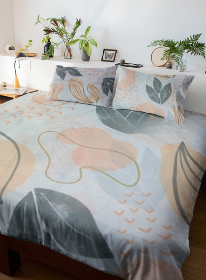 Abstract Floral Bedsheet - King Size