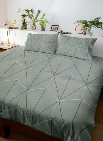 Premium Geometric Cotton King Size Bedsheet