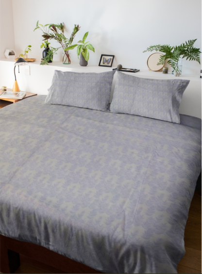 Elegant Lavender Floral Printed Bed Sheet Set – Soft & Stylish Bedding